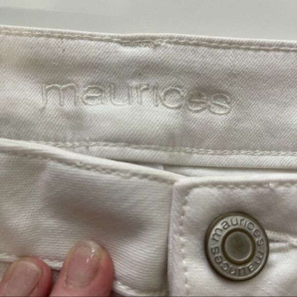 Maurice White Tie Side Cropped Jeans, 5/6 - Picture 3 of 10